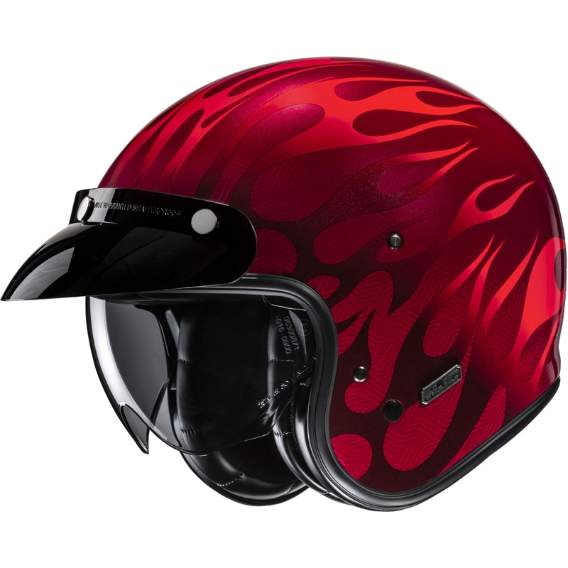 Casco de moto jet HJC V31 Firo MC1 rojo