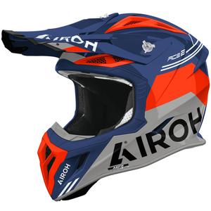 Casco de motocross Airoh Aviator ACE 2 Fury en cian-rojo brillante