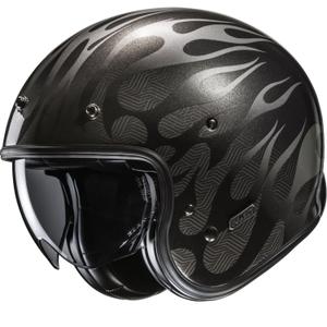Casco de moto jet HJC V31 Firo MC5 negro-gris