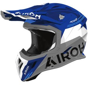 Casco de motocross Airoh Aviator ACE 2 Fury azul brillante
