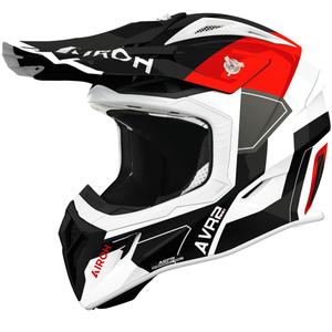 Casco de motocross Airoh Aviator ACE 2 Shield rojo brillante