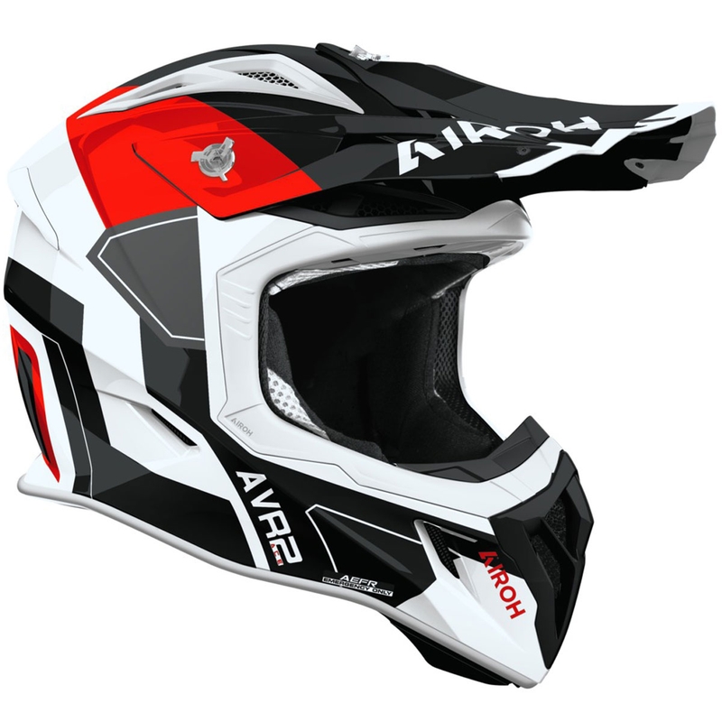 Casco de motocross Airoh Aviator ACE 2 Shield rojo brillante