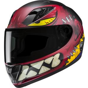 Casco integral de moto infantil HJC Y10 Frank MC1SF rojo-negro-amarillo
