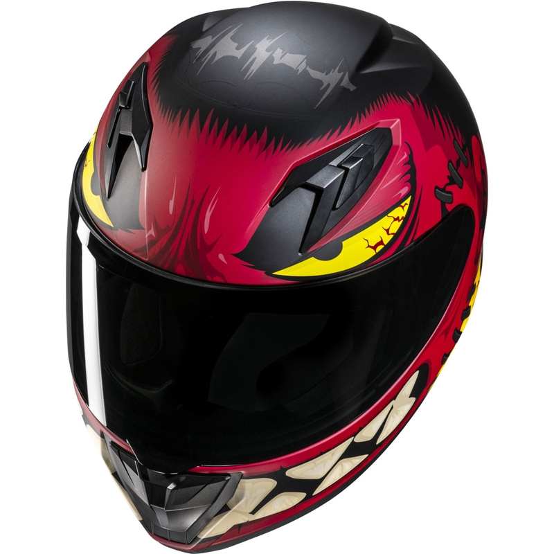 Casco integral de moto infantil HJC Y10 Frank MC1SF rojo-negro-amarillo