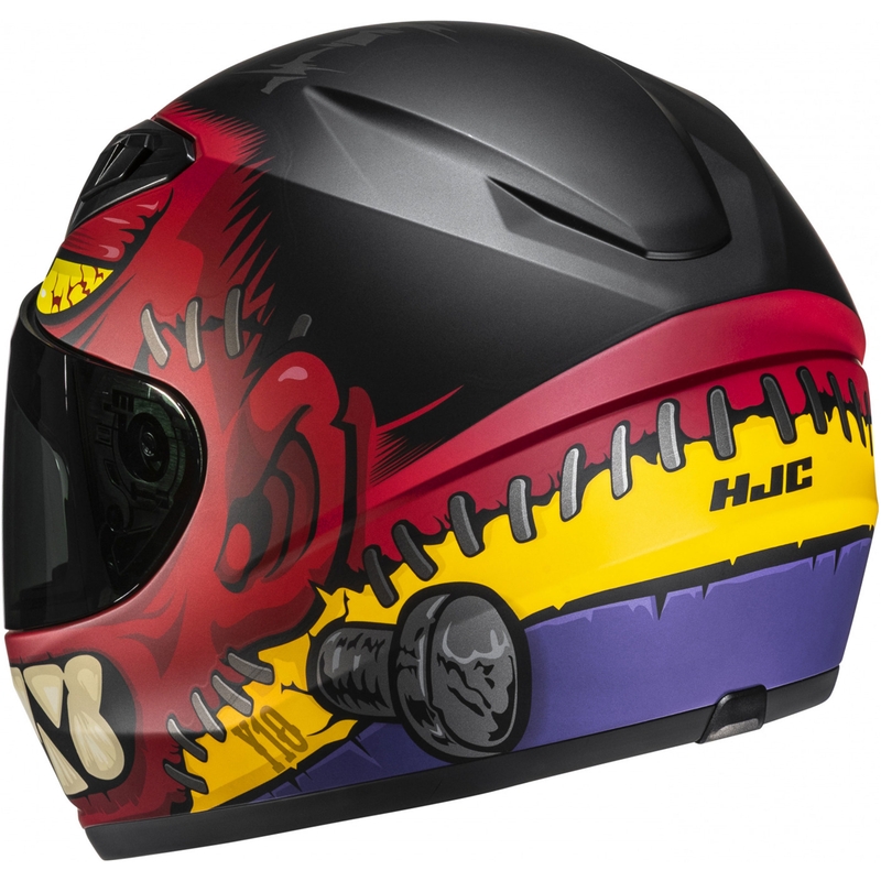 Casco integral de moto infantil HJC Y10 Frank MC1SF rojo-negro-amarillo
