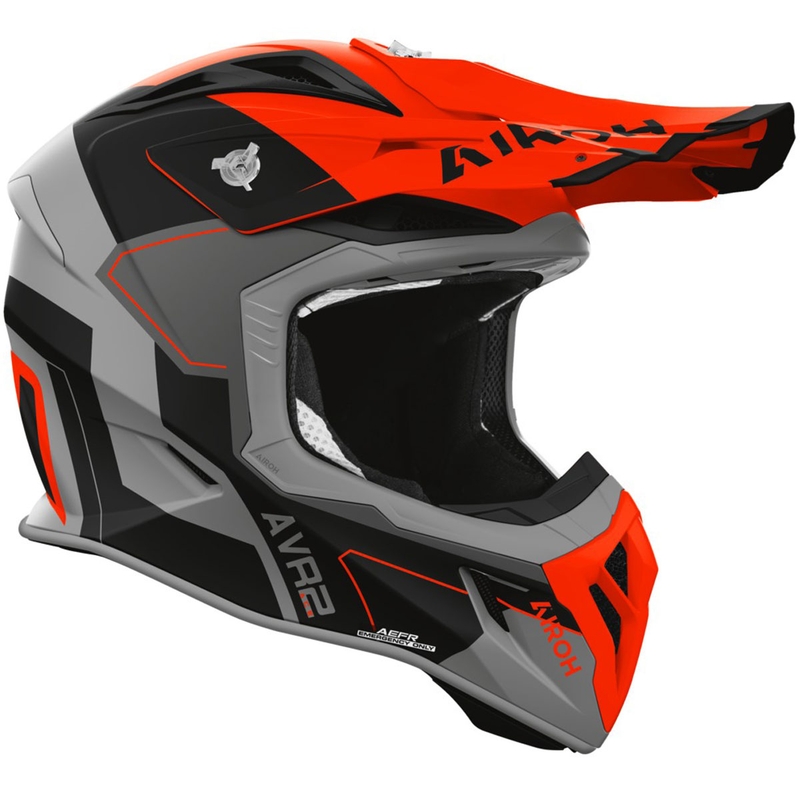 Casco de motocross Airoh Aviator ACE 2 Shield naranja mate