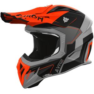 Casco de motocross Airoh Aviator ACE 2 Shield naranja mate