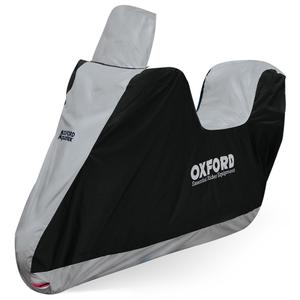 Lona Oxford Aquatex Highscreen para moto Scooter con compartimento para baúl y plexi alto
