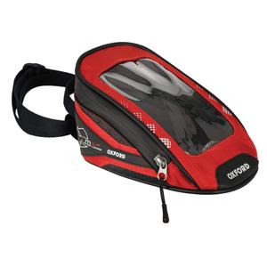 Bolsa sobredepósito para moto Oxford M1R Micro negro-rojo