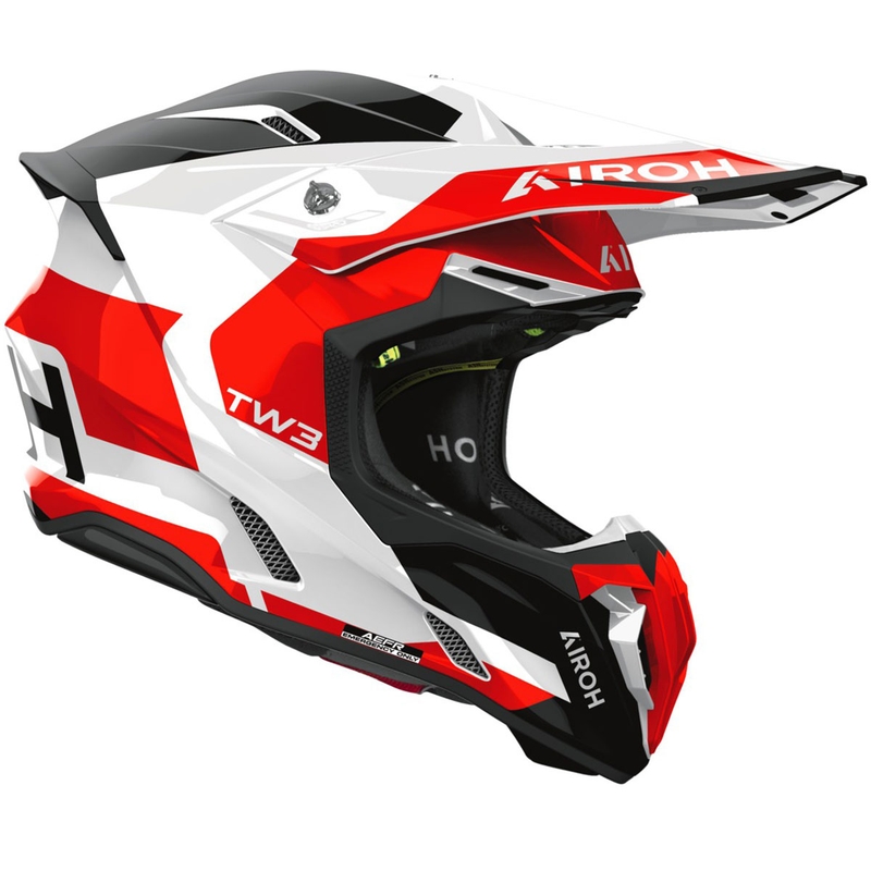 Casco de motocross Airoh Twist 3 Fancy rojo brillante