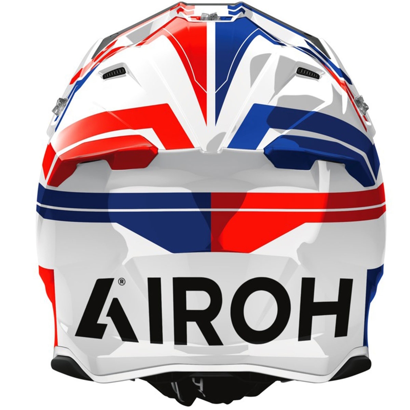 Casco de motocross Airoh Twist 3 Dynasty azul-rojo brillante