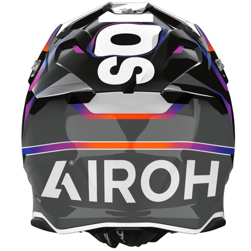 Casco de motocross Airoh Twist 3 Hustle gris-violeta brillante
