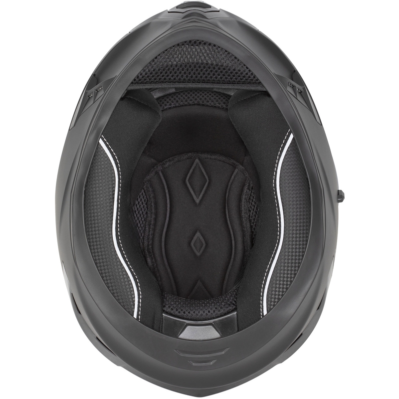 Casco integral de moto Cassida Orbit Track en rojo fluorescente, blanco, morado y negro