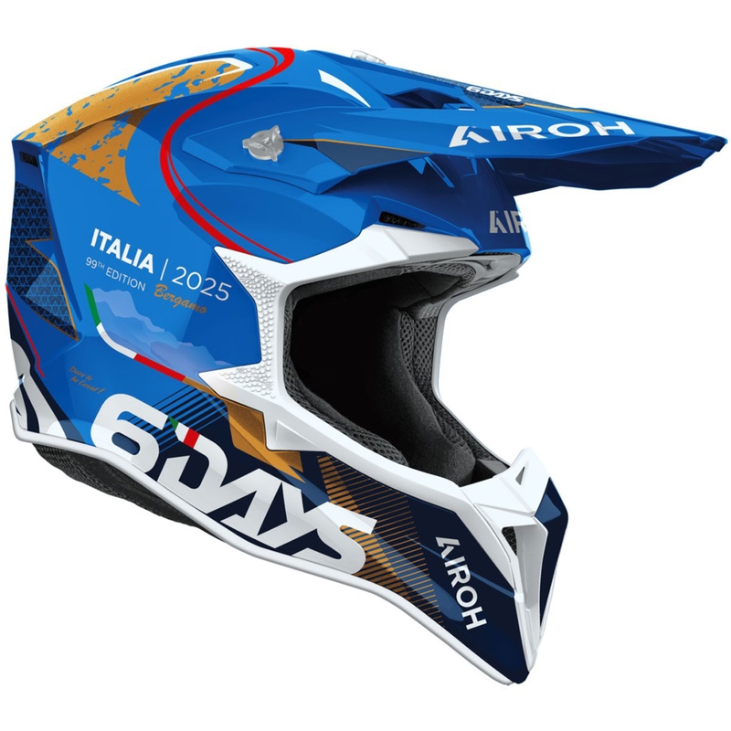 Casco de motocross Airoh Wraaap 6DAYS ® ITALY brillante