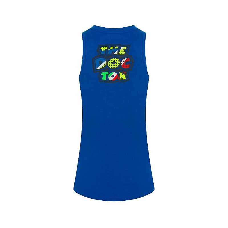 Camiseta de tirantes de mujer VR46 Valentino Rossi POP ART azul
