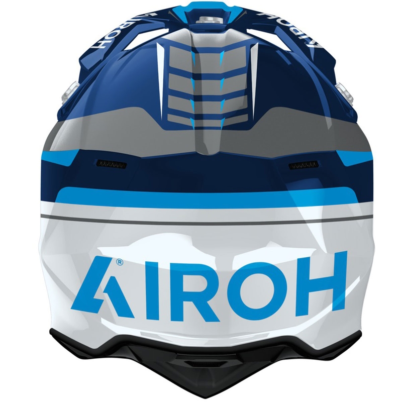 Casco de motocross Airoh Wraaap Conquer azul brillante