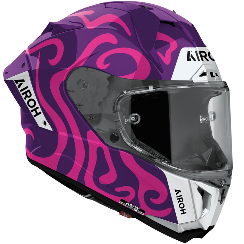 Casco integral de moto Airoh GP800 Swain morado brillante