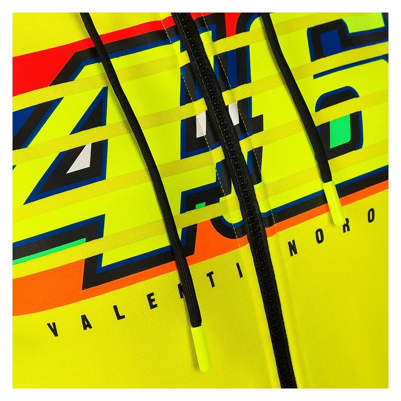Dámská mikina VR46 Valentino Rossi STRIPES Fleece žlutá