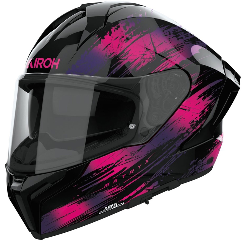 Casco integral de moto Airoh MATRYX Reflex morado brillante