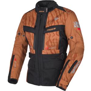 Chaqueta de moto RSA Dakar 2 para mujer, color arena, negro y rojo