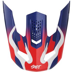 Visera para cascos Shot Speed Beast azul perla-rojo
