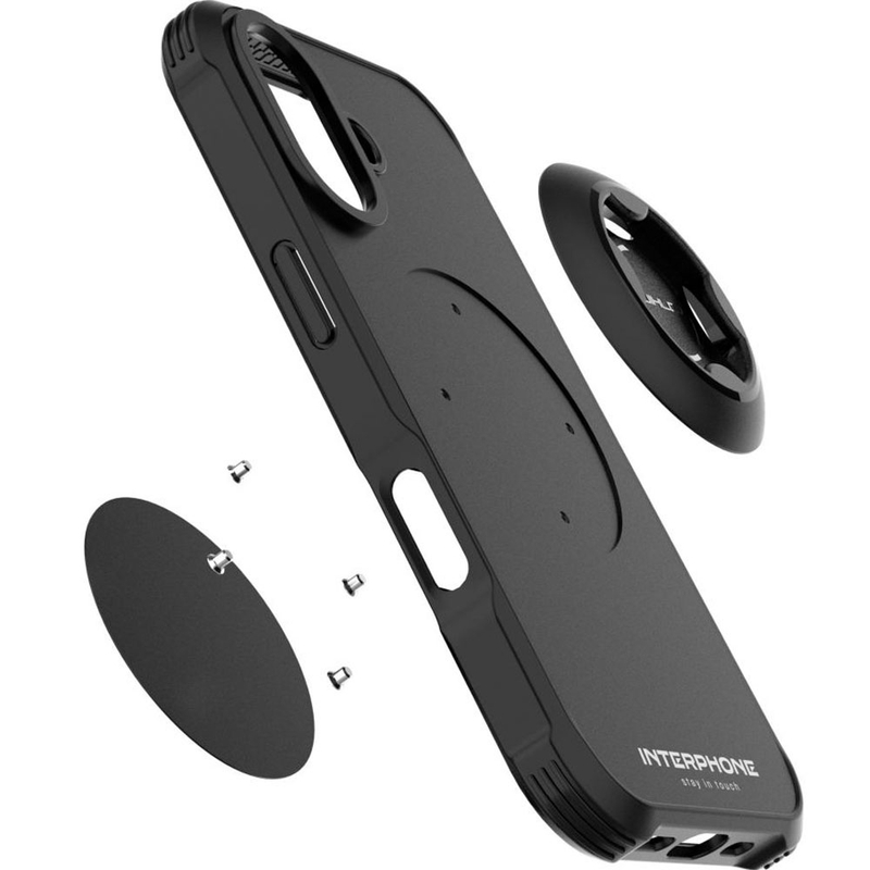 Funda Interphone QUIKLOX Tetraforce para iPhone 17, color negro