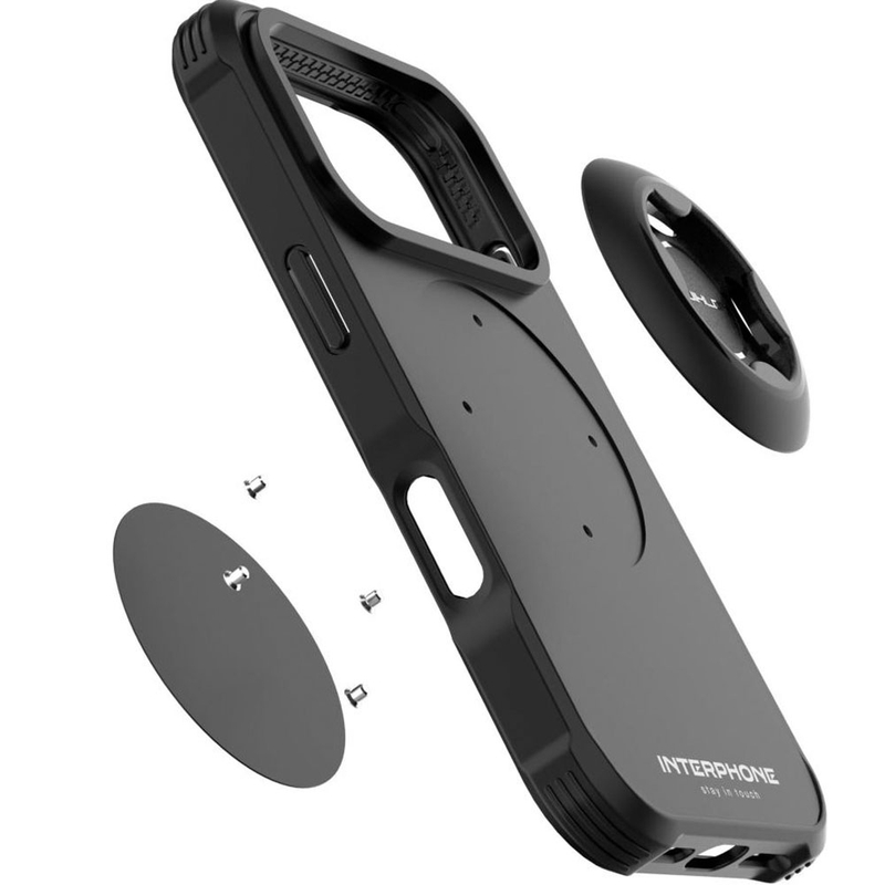 Funda Interphone QUIKLOX Tetraforce para iPhone 17 Pro, color negro