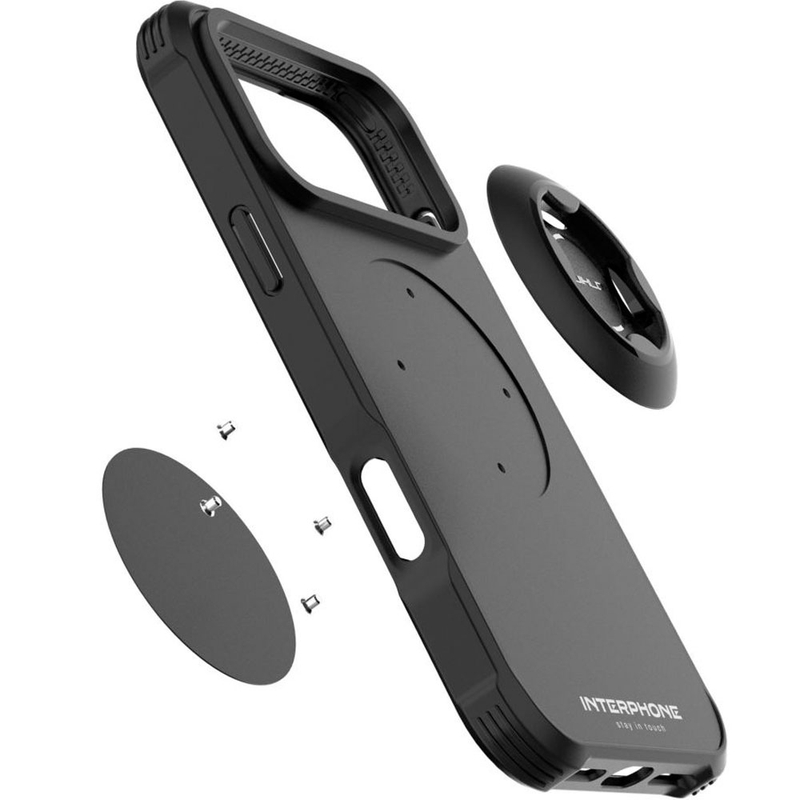 Funda Interphone QUIKLOX Tetraforce para iPhone 17 Pro Max, color negro