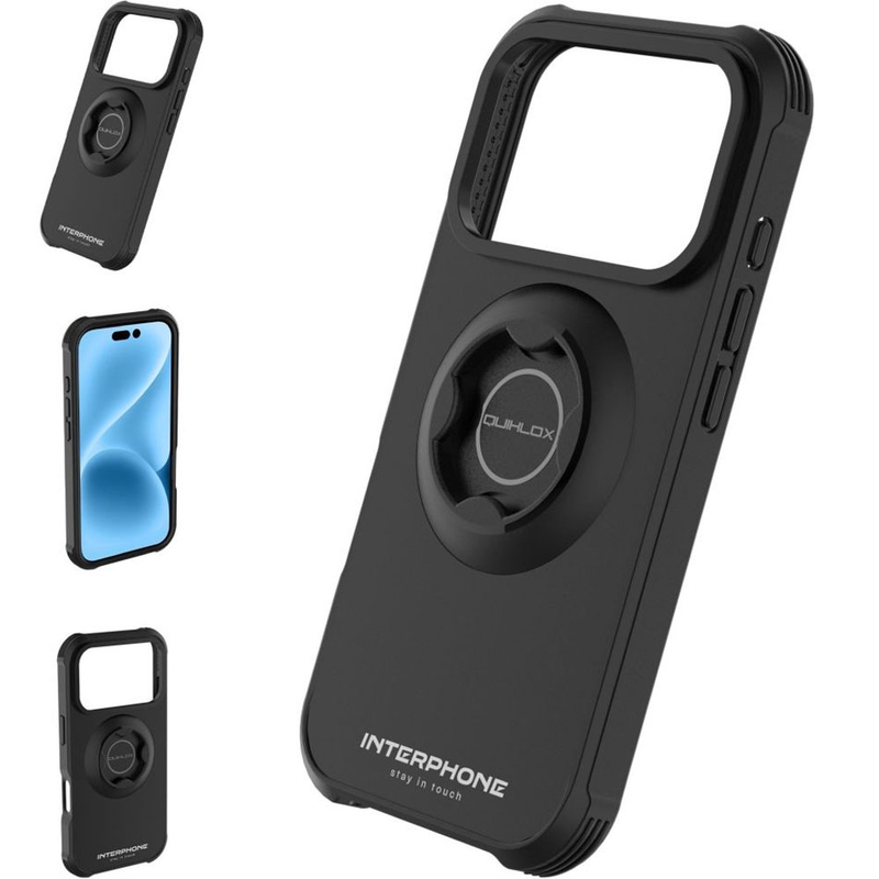 Funda Interphone QUIKLOX Tetraforce para iPhone 17 Pro Max, color negro