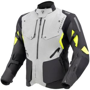 Chaqueta de moto Rebelhorn Hiker IV en negro, gris y amarillo fluorescente