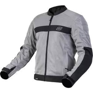 Chaqueta de moto Ozone Dart color plata y negro
