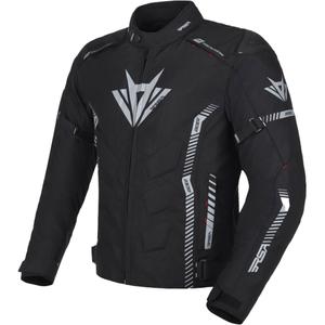 Chaqueta de moto RSA Rider negro-gris-rojo