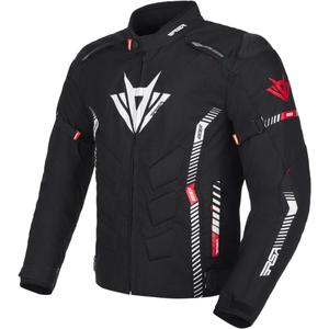 Chaqueta de moto RSA Rider negra, blanca y roja