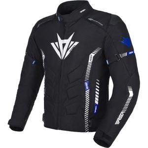 Chaqueta de moto RSA Rider negro-blanco-azul