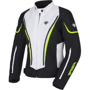 Chaqueta de moto para mujer RSA Wasp White-Black-Fluo Yellow