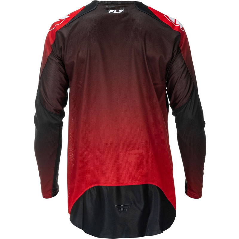 Camiseta de motocross FLY Racing Evolution roja, negra y blanca