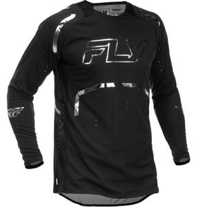 Camiseta de motocross FLY Racing Evolution SA negra y plateada