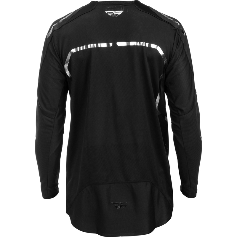Camiseta de motocross FLY Racing Evolution SA negra y plateada