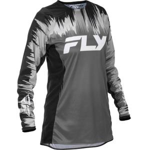 Camiseta de motocross para mujer FLY Racing Lite negro-gris-blanco