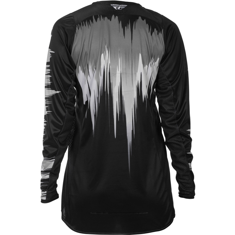 Camiseta de motocross para mujer FLY Racing Lite negro-gris-blanco