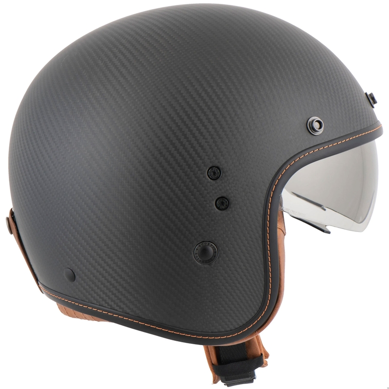 Casco abierto Scorpion Belfast Evo Carbon negro mate