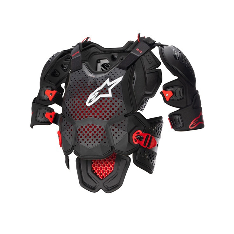 Protector corporal Alpinestars A-10 2 negro-antracita-rojo