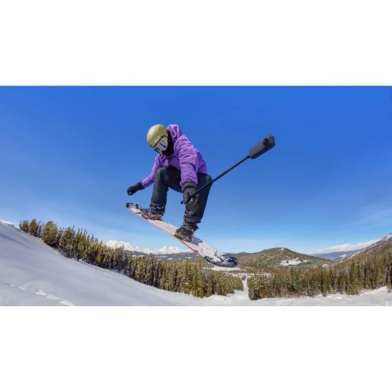 Cámara de acción para motocicleta Insta360 X4, color negro