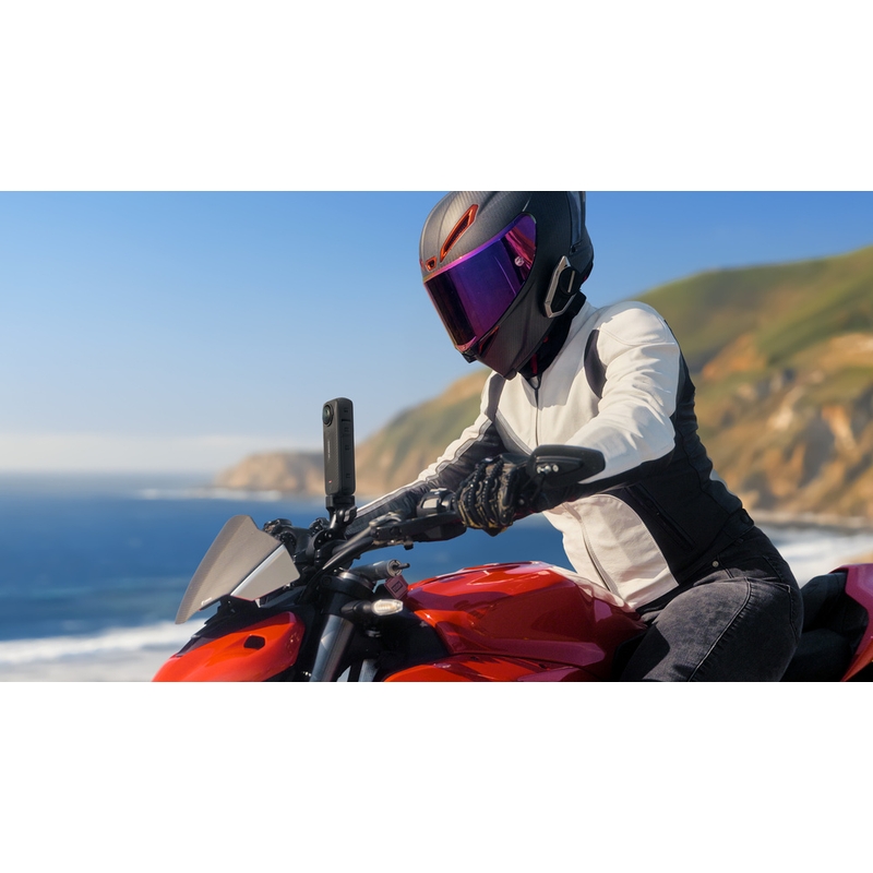 Cámara de acción para motocicleta Insta360 X4, color negro