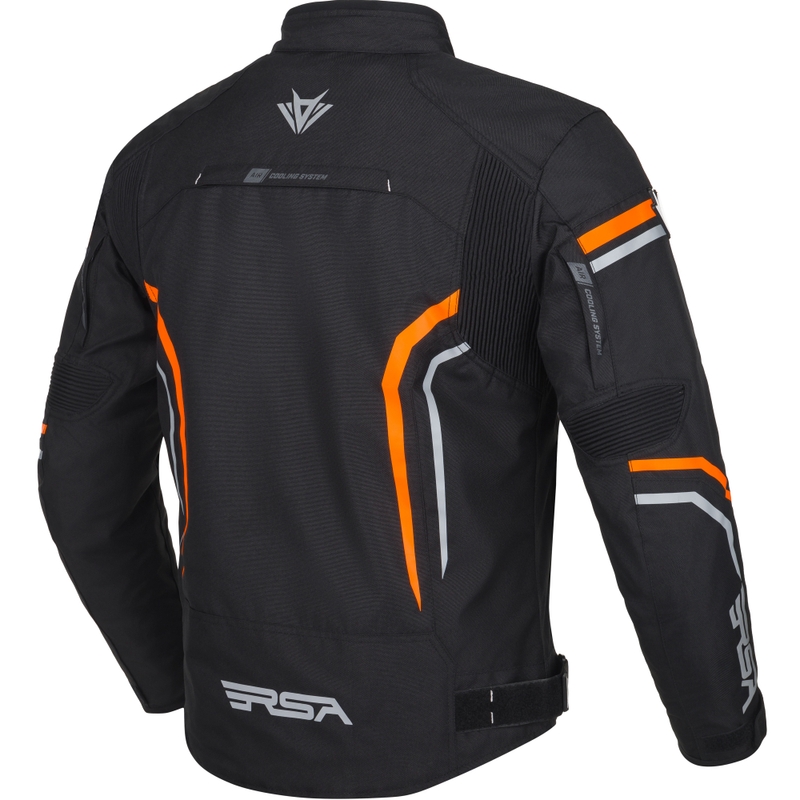 Chaqueta de moto RSA Compact 2 negro-gris-naranja