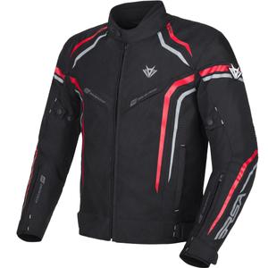 Chaqueta de moto RSA Compact 2 negra-gris-roja