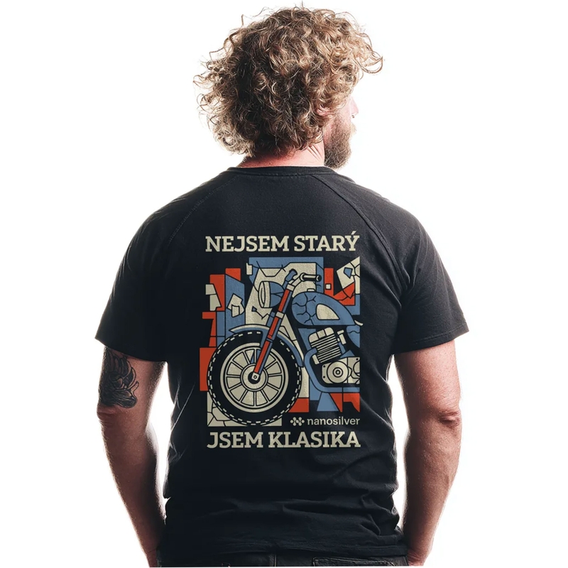 Camiseta funcional nanosilver® I AM A CLASSIC negra