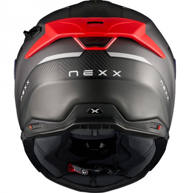 Casco integral de moto Nexx X.TR Rush negro mate-rojo