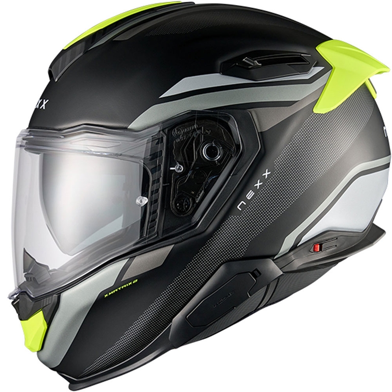 Casco integral de moto Nexx X.TR Quanta negro mate-amarillo fluo