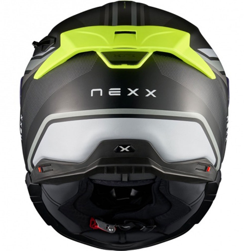 Casco integral de moto Nexx X.TR Quanta negro mate-amarillo fluo